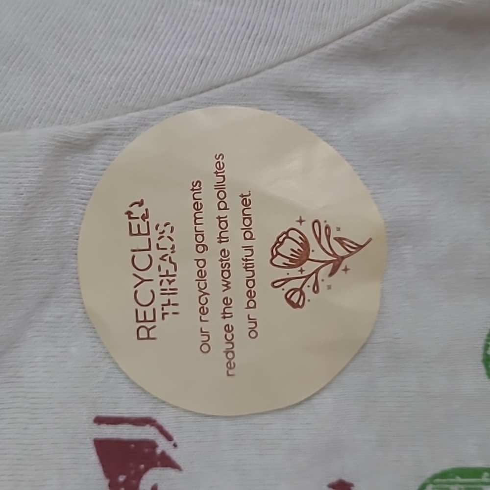 Recycled Threads Sunset Canyon Texas Graphic Crop Tee - White Size Xs - Picture 2 of 8